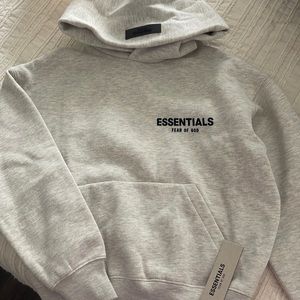 light oatmeal essentials fear of god hoodie